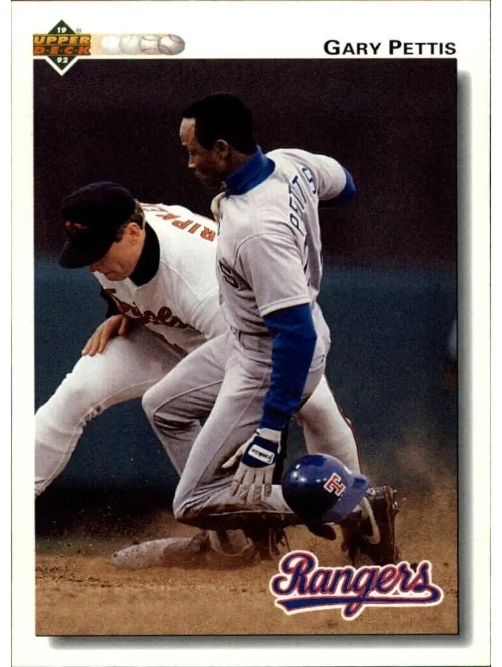 Gary Pettis 1992 Upper Deck MLB #179 Baseball Card Texas Rangers